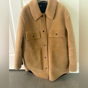 Zara- Teddy Sherpa shacket-perfect for Fall!